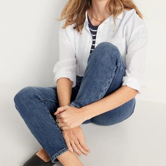 Old Navy High-Waisted OG Straight Ankle Jeans for Women - Picture 6 of 7